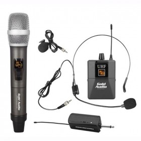 Gold Audio GX-832EY Kablosuz UHF El Yaka Telsiz Mikrofon